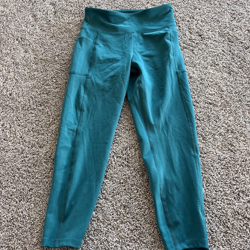 Turquoise active wear leggings